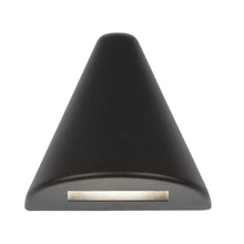 Load image into Gallery viewer, Triangle LED Deck and Patio Light in Black on Aluminum.