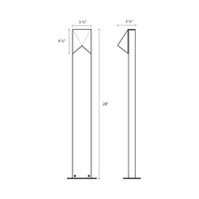 Load image into Gallery viewer, Triform Compact LED Bollard - line drawing.