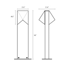 Load image into Gallery viewer, Triform Compact LED Bollard - line drawing.