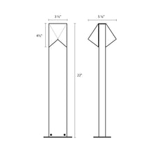 Load image into Gallery viewer, Triform Compact LED Bollard - line drawing.