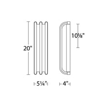 Load image into Gallery viewer, Trio LED Bath Vanity Wall Light - line drawing.