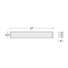 Load image into Gallery viewer, Trio LED Bath Vanity Wall Light - line drawing.