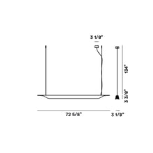 Load image into Gallery viewer, Troag Linear Suspension Light - line drawing.