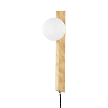 Load image into Gallery viewer, Brisbane Plug-In Wall Light in Vintage Gold Leaf.