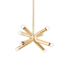 Load image into Gallery viewer, Dash Chandelier in Vintage Gold Leaf (8-Light).