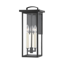 Load image into Gallery viewer, Eden Outdoor Wall Light in Texture Black (Medium).