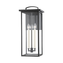 Load image into Gallery viewer, Eden Outdoor Wall Light in Texture Black (Large).