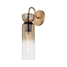 Load image into Gallery viewer, Julian Wall Light in Patina Brass.