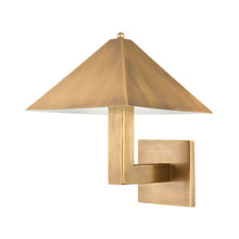 Load image into Gallery viewer, Knight Wall Light in Patina Brass.