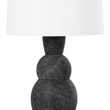 Load image into Gallery viewer, Miles Ceramic Table Lamp in Detail.