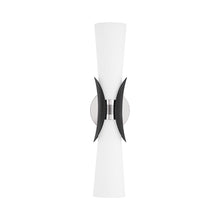 Load image into Gallery viewer, Muncie Wall Light in Polished Nickel.