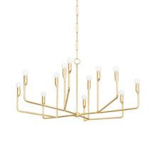 Load image into Gallery viewer, Norman Chandelier in Vintage Gold Leaf (12-Light).
