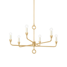 Load image into Gallery viewer, Orson Chandelier in Vintage Gold Leaf (6-Light).