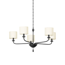 Load image into Gallery viewer, Osmond Chandelier in Black Iron (5-Light).