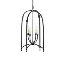 Load image into Gallery viewer, Rhett Pendant Light in Black Iron (Large).