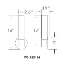 Load image into Gallery viewer, Turbo LED Bath Light - line drawing.