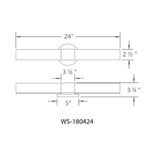 Load image into Gallery viewer, Turbo LED Bath Light - line drawing.
