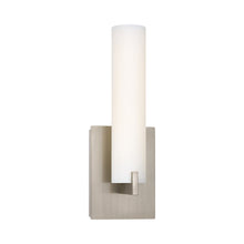 Load image into Gallery viewer, Tube LED Bath Wall Light in Brushed Nickel.