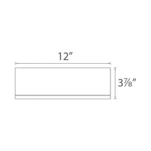 Load image into Gallery viewer, Tube LED Flush Mount Ceiling Light - line drawing.