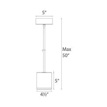 Load image into Gallery viewer, Tube LED Pendant Light - line drawing.