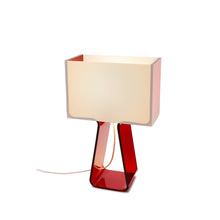 Load image into Gallery viewer, Tube Top Color Table Lamp in Ruby Red.