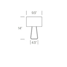 Load image into Gallery viewer, Tube Top Color Table Lamp - line drawing.