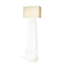 Load image into Gallery viewer, Tube Top Floor Lamp in White/Clear.