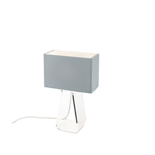 Load image into Gallery viewer, Tube Top Table Lamp in Silver/Clear/Small.