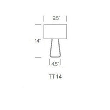 Load image into Gallery viewer, Tube Top Table Lamp - line drawing.