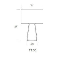 Load image into Gallery viewer, Tube Top Table Lamp - line drawing.