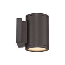Load image into Gallery viewer, Tuble Vertical Outdoor LED Wall Light in Bronze (2-Light).