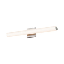 Load image into Gallery viewer, Tubo Slim LED Bath Bar in Medium/Satin Nickel/Flat Trim.