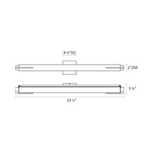 Load image into Gallery viewer, Tubo Slim LED Bath Bar - line drawing.