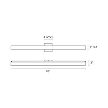 Load image into Gallery viewer, Tubo Slim LED Bath Bar - line drawing.