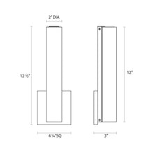 Load image into Gallery viewer, Tubo Slim LED Bath Vanity Light - line drawing.