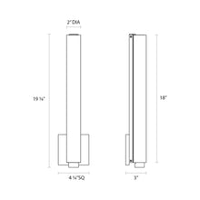 Load image into Gallery viewer, Tubo Slim LED Bath Vanity Light - line drawing.