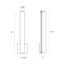 Load image into Gallery viewer, Tubo Slim LED Bath Vanity Light - line drawing.