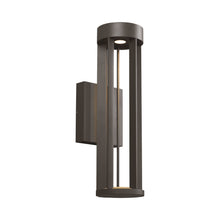 Load image into Gallery viewer, Turbo Outdoor LED Wall Light in Bronze.