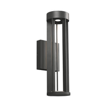 Load image into Gallery viewer, Turbo Outdoor LED Wall Light in Black.