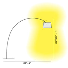 Load image into Gallery viewer, Twiggy Elle LED Floor Lamp - line drawing.