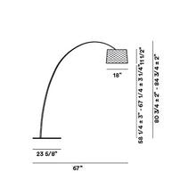 Load image into Gallery viewer, Twiggy Grid Outdoor LED Floor Lamp - line drawing.
