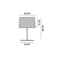 Load image into Gallery viewer, Twiggy Grid XL Outdoor LED Table Lamp - line drawing.