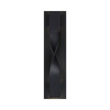 Load image into Gallery viewer, Twist Outdoor LED Wall Light in Black.