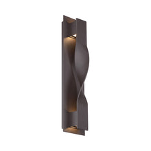 Load image into Gallery viewer, Twist Outdoor LED Wall Light in Bronze.