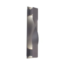 Load image into Gallery viewer, Twist Outdoor LED Wall Light in Graphite.