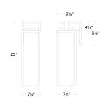 Load image into Gallery viewer, Two If By Sea Outdoor LED Wall Light - line drawing.