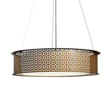 Load image into Gallery viewer, Clarus Drum LED Pendant Light in Angles/Medieval Bronze.