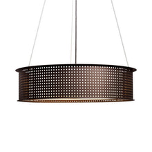 Load image into Gallery viewer, Clarus Drum LED Pendant Light in Squares/Empire Bronze.