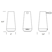 Load image into Gallery viewer, UMA LED Mini Sound Lantern - line drawing.