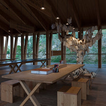 Load image into Gallery viewer, Unterlinden LED Pendant Light Outside Area.